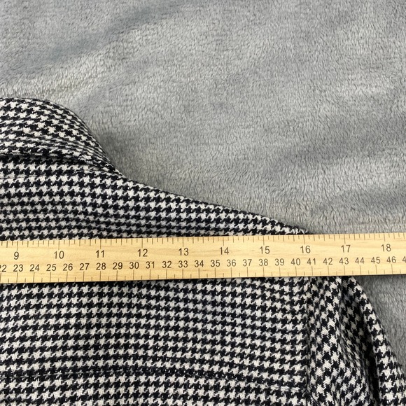 Loft Houndstooth Shacket Shirt Jacket Women's XS Black White Button Front Pocket - Picture 6 of 12